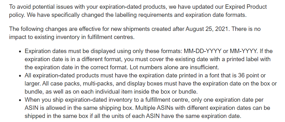 亞馬遜加拿大站發(fā)布公告，更新到期商品政策